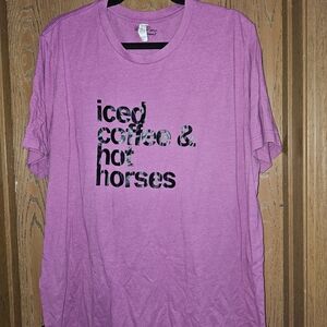 Magenta Equestrian Tee With Funny Horse Quote Women's 2XL